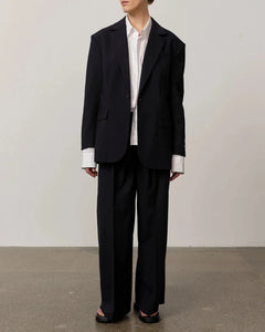 LOTUS PANTS | NAVY MELANGE HERSKIND