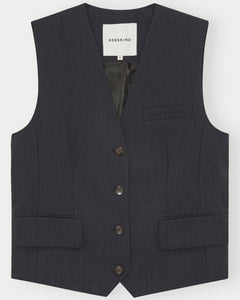 ATLAS VEST | NAVY MELANGE HERSKIND