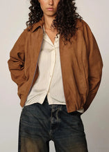 Load image into Gallery viewer, RAY SUEDE JACKET COGNAC HERSKIND