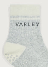 Load image into Gallery viewer, Varley GRAYSON HALF CREW GRIP SOCK | LIGHT GREY MARL