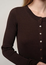 Load image into Gallery viewer, BROOKS KNIT LS CARDIGAN | COFFEE HERSKIND