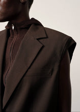 Load image into Gallery viewer, COHEN SLEEVLESS BLAZER | COFFEE BROWN HERSKIND