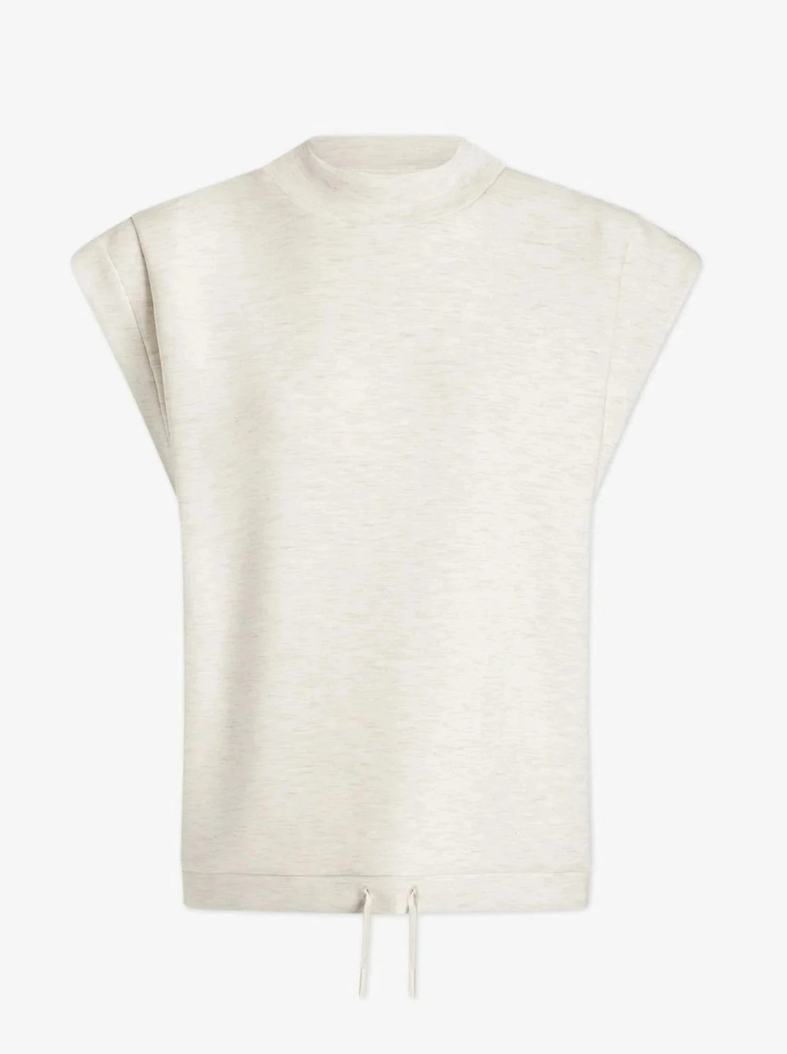 OTIS SLEEVELESS SWEAT | IVORY MARL VARLEY