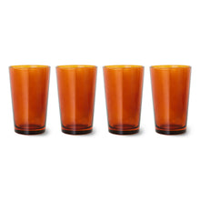 Load image into Gallery viewer, 70&#39;S GLASSWARE TEA GLASSES | AMBER BROWN (SET OF 4) HK LIVING