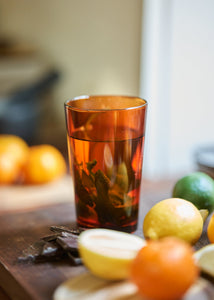 70'S GLASSWARE TEA GLASSES | AMBER BROWN (SET OF 4) HK LIVING