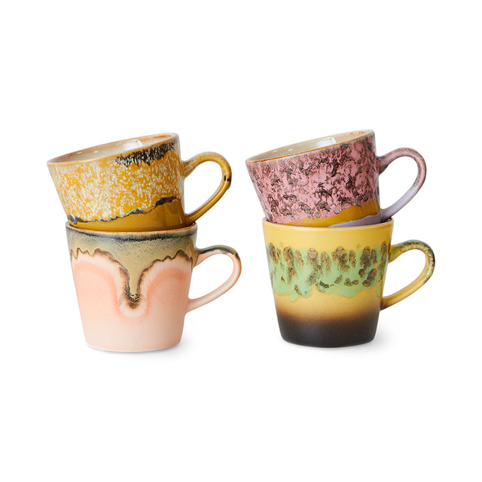 70'S CERAMICS AMERICANO MUG |RADIANT (SET OF 4) HK LIVING