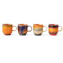 Load image into Gallery viewer, 70&#39;S CERAMICS COFFEE MUGS BRAZIL | SET OF 4 HK LIVING