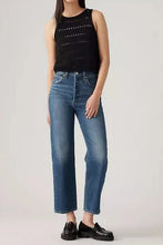 Load image into Gallery viewer, RIBCAGE STRAIGHT ANKLE JEANS | WELL WORN - BLACK (Copie) LEVI&#39;S