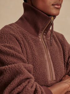 ROSELLE HALF ZIP FLEECE | DEEP MAHOGANY VARLEY