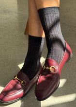 Load image into Gallery viewer, Her Socks - Modal Lurex: Ash Glitter Le Bon Shoppe