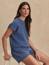 Load image into Gallery viewer, Varley MANAE POINTELLE KNIT TOP | BIJOU BLUE