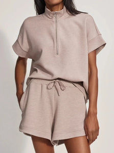 OLLIE HIGH RISE SHORT | TAUPE MARL VARLEY