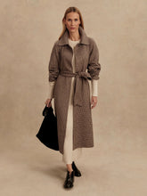 Load image into Gallery viewer, TOMLINSON BELTED LONG COAT | DEEP TAUPE / SANDSHELL VARLEY