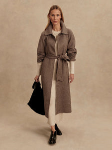 TOMLINSON BELTED LONG COAT | DEEP TAUPE / SANDSHELL VARLEY