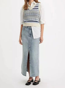 ANKLE COLUMN SKIRT | PLEASE HOLD-BLUE LEVI'S MADE AND CRAFTED