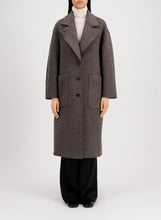 Load image into Gallery viewer, GREATCOAT BOILED WOOL | BROWN GREY HARRIS WHARF LONDON