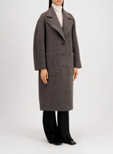Load image into Gallery viewer, GREATCOAT BOILED WOOL | BROWN GREY HARRIS WHARF LONDON