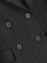 Load image into Gallery viewer, LONG DOUBLE BREASTED TAILORED COAT PRESSED WOOL | ANTHRACITE HARRIS WHARF LONDON