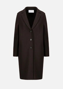 OVERCOAT PRESSED WOOL | BORDEAU BLUE HARRIS WHARF LONDON