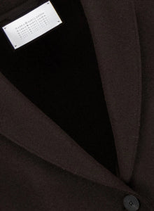 OVERCOAT PRESSED WOOL | BORDEAU BLUE HARRIS WHARF LONDON