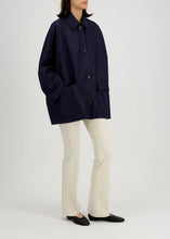 Load image into Gallery viewer, COUNTRY CAPE BOILED WOOL | NAVY BLUE HARRIS WHARF LONDON