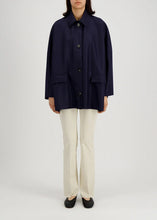 Load image into Gallery viewer, COUNTRY CAPE BOILED WOOL | NAVY BLUE HARRIS WHARF LONDON