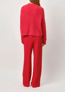 ALAIN STRAIGHT LEG PANTS | BRIGHT RED DANTE6