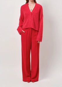 ALAIN STRAIGHT LEG PANTS | BRIGHT RED DANTE6