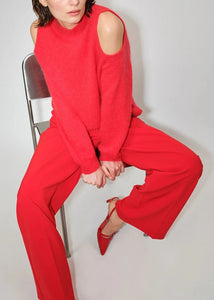 ALAIN STRAIGHT LEG PANTS | BRIGHT RED DANTE6