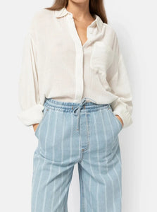 DADDY COTTON CREPE SHIRT | OFF WHITE AME