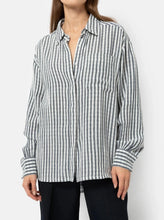 Load image into Gallery viewer, DADDY COTTON CREPE SHIRT | NAVY STRIPE AME