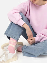 Charger l&#39;image dans la galerie, DIEGO SOCKS WITH CONTRASTING LINES | LIGHT PINK by AME