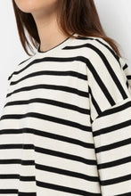 Load image into Gallery viewer, KLAXON TEE | WHITE BLACK STRIPED AME