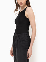 Load image into Gallery viewer, AME INITIAL RIBBED TANK TOP | BLACK