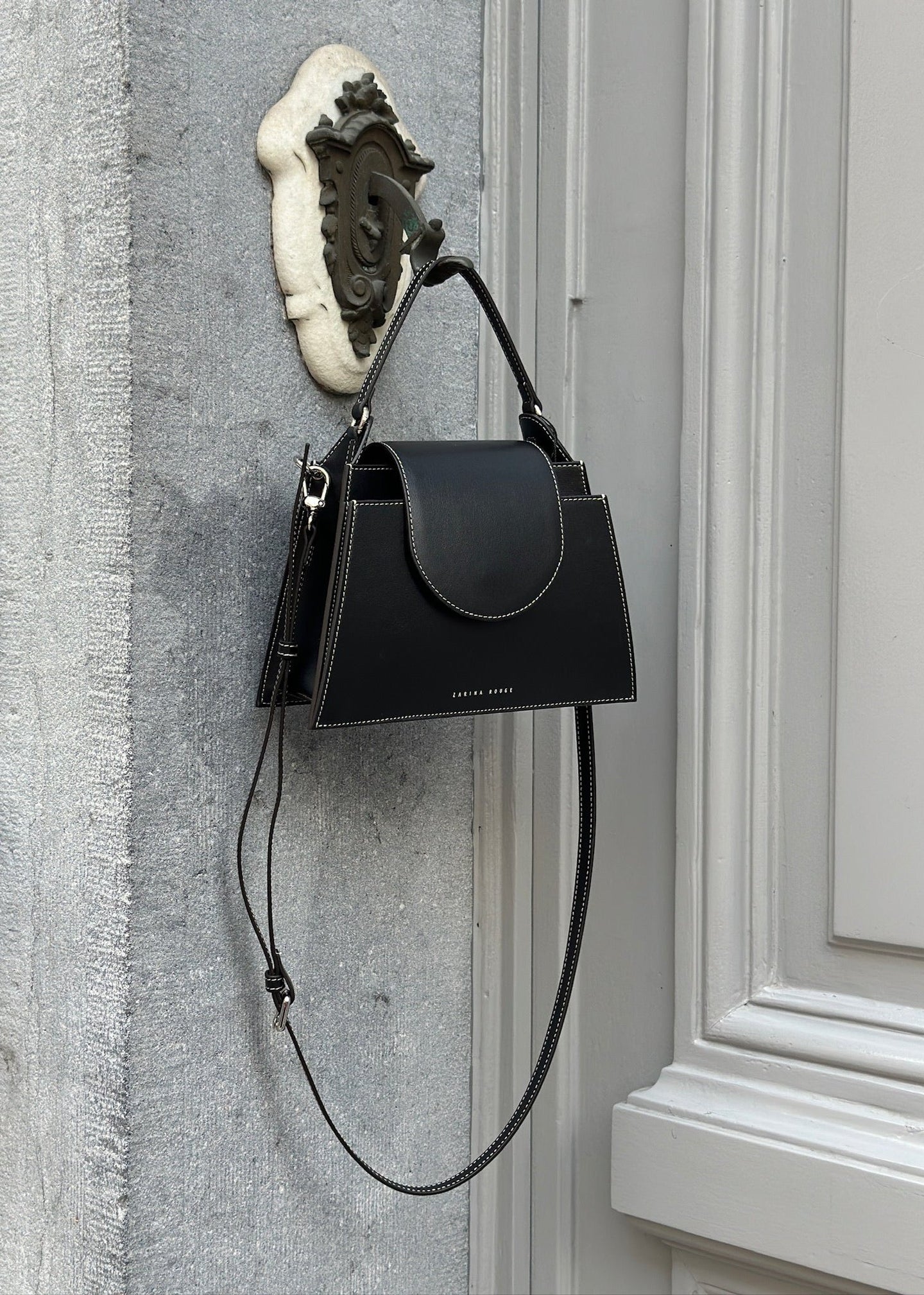 ANNA HANDBAG | CHARCOAL ZARINA ROUGE AT MELLOW CONCEPT