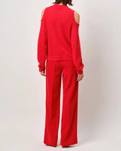 Charger l&#39;image dans la galerie, AVIEL OPEN SHOULDER SWEATER | BRIGHT RED DANTE6