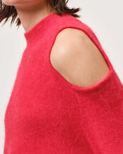 Charger l&#39;image dans la galerie, AVIEL OPEN SHOULDER SWEATER | BRIGHT RED DANTE6