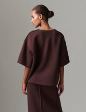 Load image into Gallery viewer, AMALIE SCUBA TOP | CHOCOLATE PLUM DAY BIRGER AND MIKKELSEN