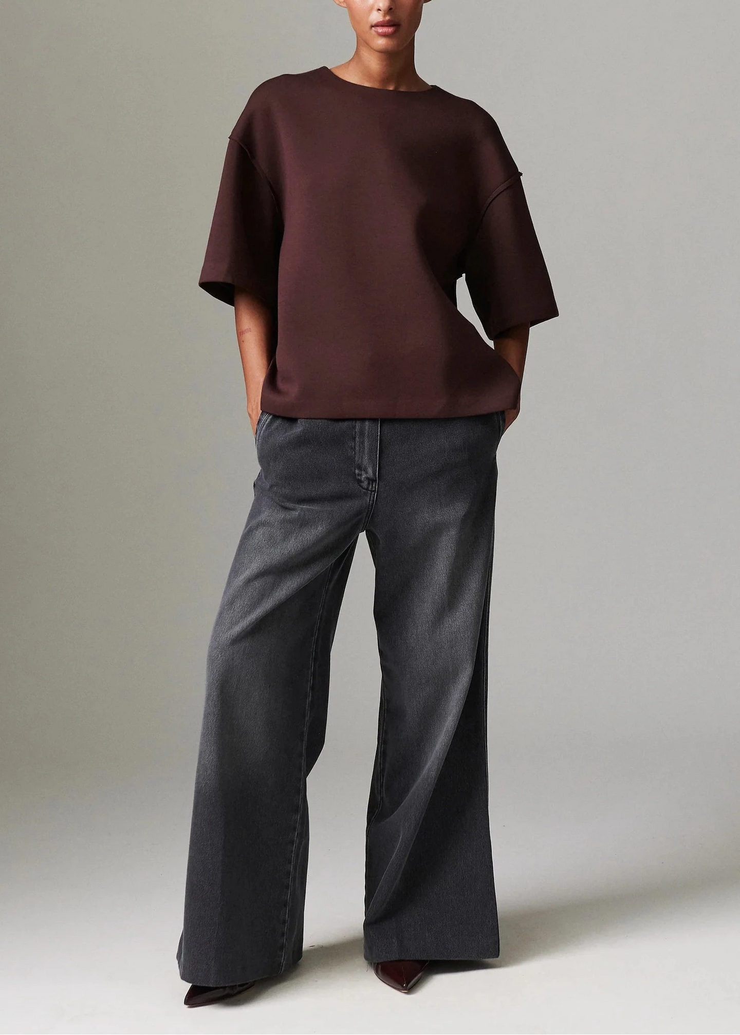 AMALIE SCUBA TOP | CHOCOLATE PLUM DAY BIRGER AND MIKKELSEN
