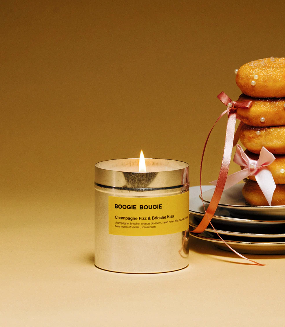 SCENTED CANDLE 250G | CHAMPAGNE FIZZ & BRIOCHE KISS BOOGIE BOUGIE
