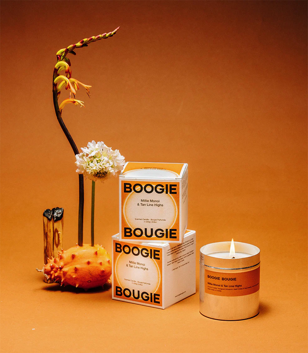 SCENTED CANDLE 250G | MILLIE MONOI & TAN LIGHT HIGHS BOOGIE BOUGIE