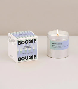 SCENTED CANDLE 250G | SILVER SUEDE & FIREPLACE HAZE BOOGIE BOUGIE