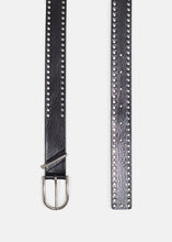 Load image into Gallery viewer, LEATHER BELT WITH STUDS | BLACK CLOSED