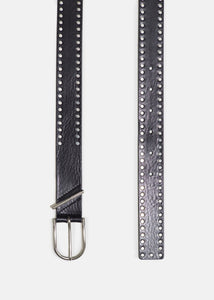 LEATHER BELT WITH STUDS | BLACK CLOSED