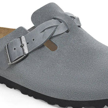 Load image into Gallery viewer, BOSTON BRAIDED SUEDE LEATHER | BASALT GREY BIRKENSTOCK