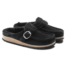 Charger l&#39;image dans la galerie, BUCKLEY SHEARLING SUEDE | BLACK BIRKENSTOCK