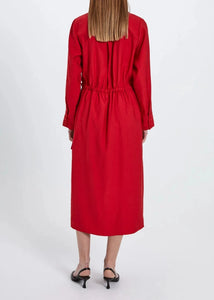 BAMBO SHIRT DRESS | RED NORR