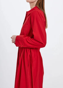 BAMBO SHIRT DRESS | RED NORR