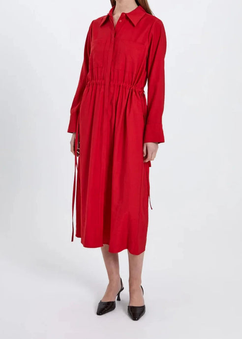 BAMBO SHIRT DRESS | RED NORR