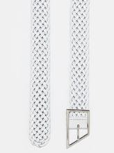 Load image into Gallery viewer, BRAIDED LEATHER BELT | WHITE CLOSED